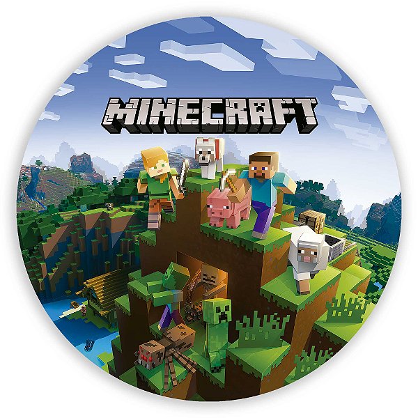 Painel Redondo - Minecraft - Sublimado 3D