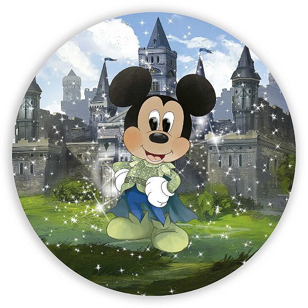 Painel Redondo - Mickey Príncipes - Sublimado 3D