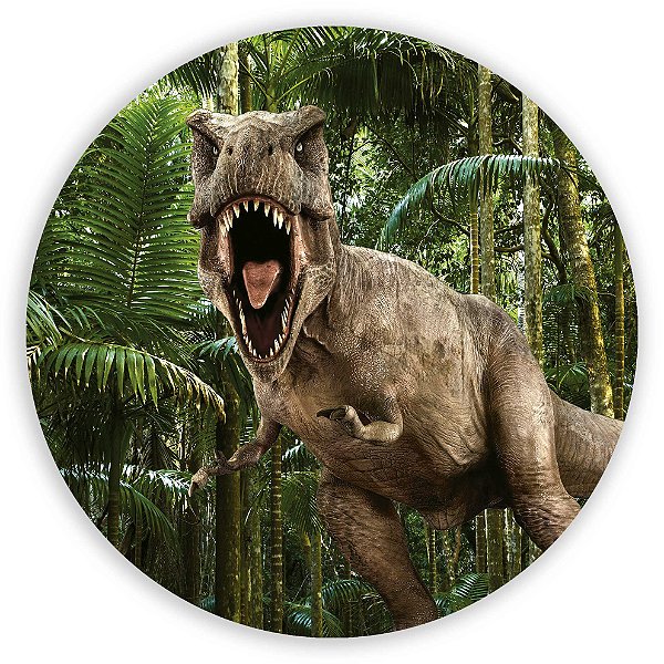 Painel Redondo - Jurassic World - Sublimado 3D