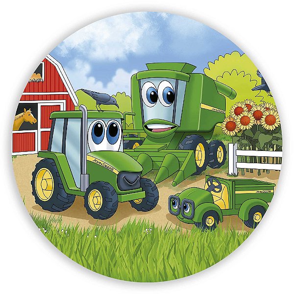 Painel Redondo - Johnny Tractor e Amigos - Sublimado 3D