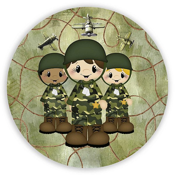 Painel Redondo - Exército - Sublimado 3D