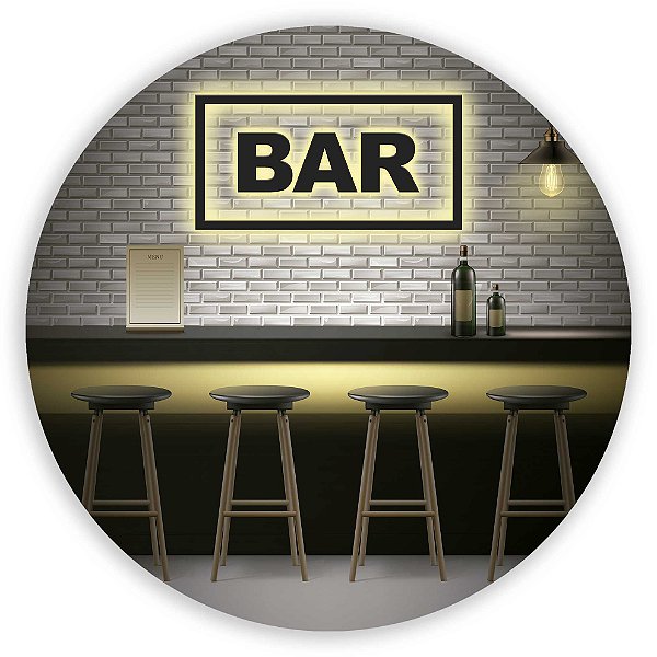 Painel Redondo - Boteco - Sublimado 3D