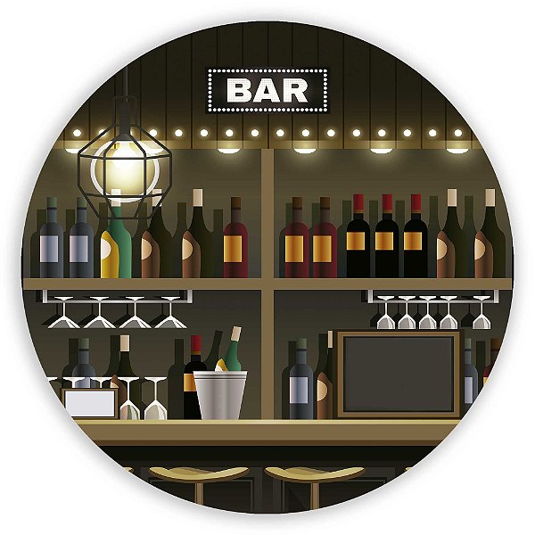Painel Redondo - Boteco - Sublimado 3D