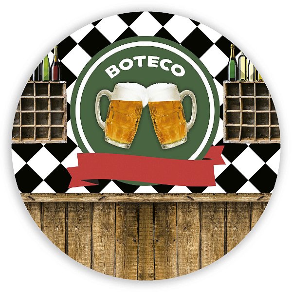 Painel Redondo - Boteco - Sublimado 3D
