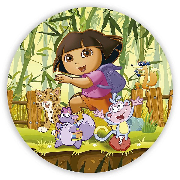 Painel Redondo - Dora Aventureira - Sublimado 3D