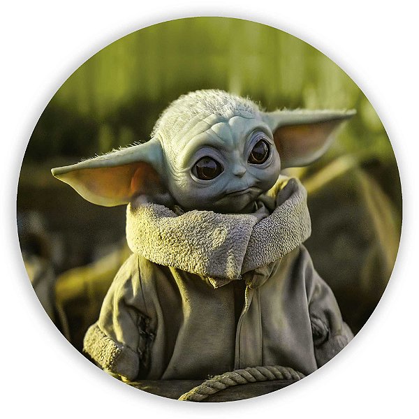 Painel Redondo - Baby Yoda - Sublimado 3D