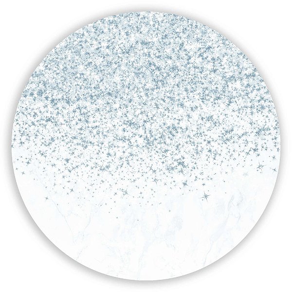 Painel Redondo - Glitter Azul - Sublimado 3D