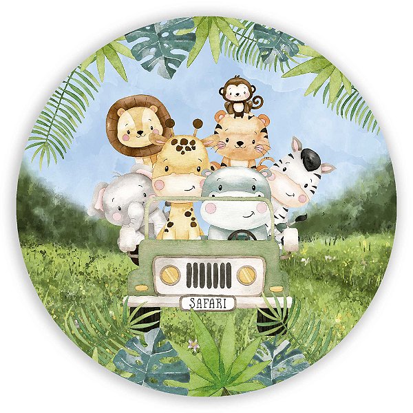 Painel Redondo - Safari - Sublimado 3D