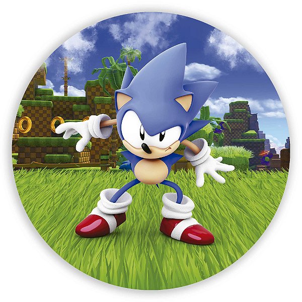 Painel Redondo - Sonic - Sublimado 3D