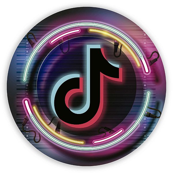 Painel Redondo - TikTok - Sublimado 3D