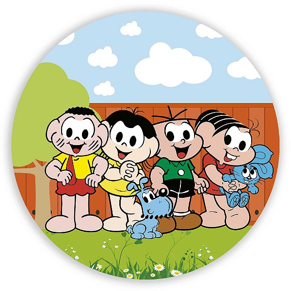 Painel Redondo - Turma da Mônica - Sublimado 3D