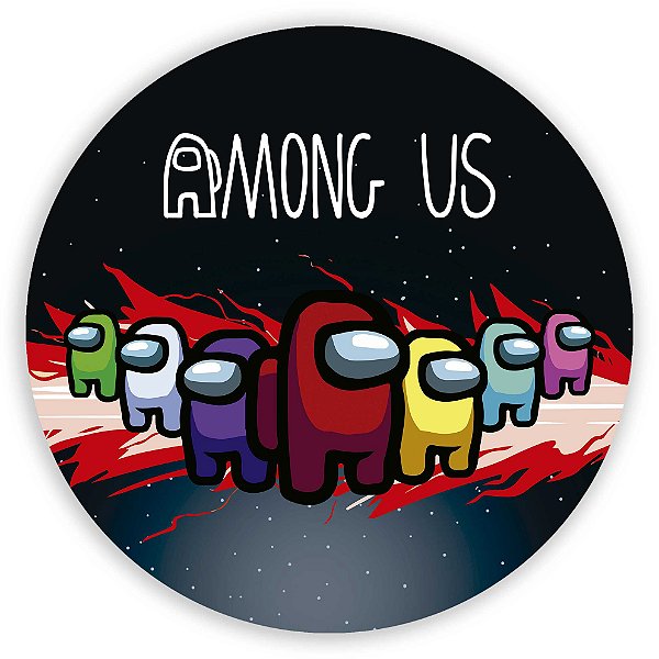 Painel Redondo - Among Us - Sublimado 3D