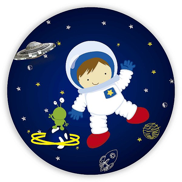 Painel Redondo - Astronauta - Sublimado 3D