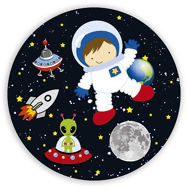 Painel Redondo - Astronauta - Sublimado 3D