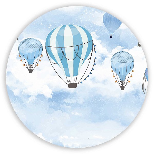 Painel Redondo - Balao Azul - Sublimado 3D