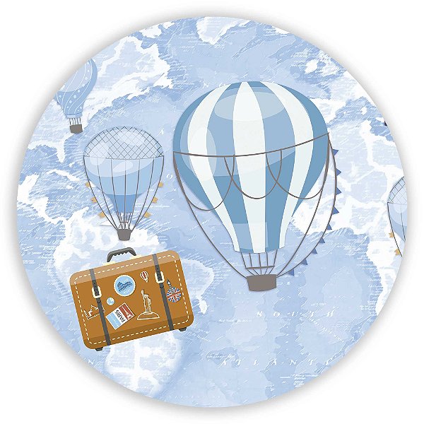Painel Redondo - Balao Azul - Sublimado 3D
