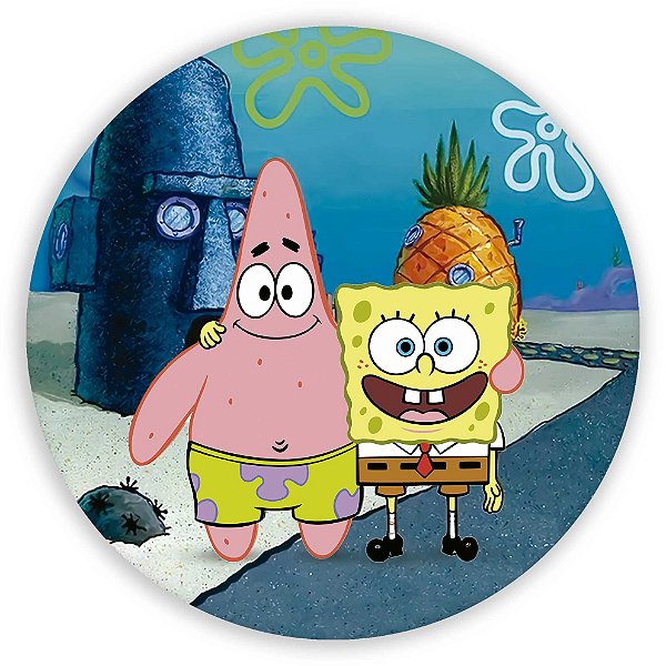 Painel Redondo - Bob Esponja - Sublimado 3D