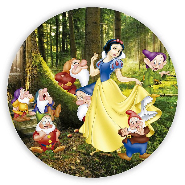 Painel Redondo - Branca de Neve - Sublimado 3D