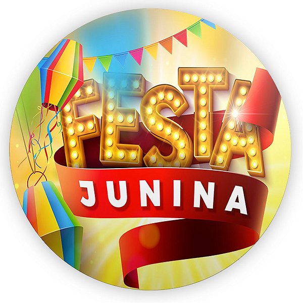 Painel Redondo - Festa Junina - Sublimado 3D