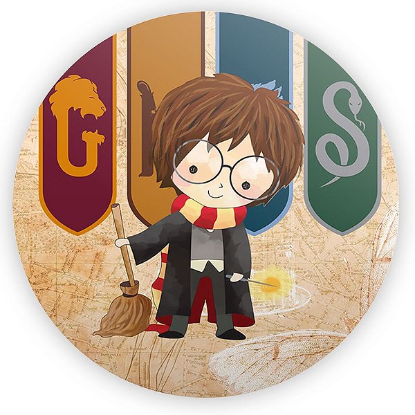 Painel Redondo - Harry Potter - Sublimado 3D