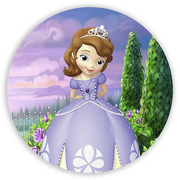 Painel Redondo - Princesa Sofia - Sublimado 3D