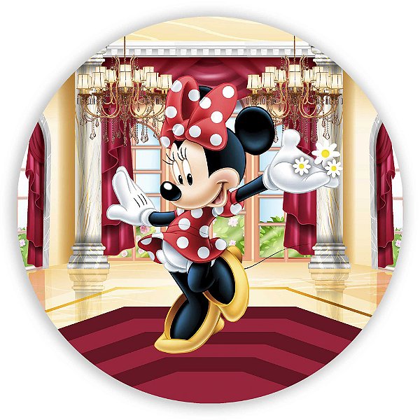 Painel Redondo - Minnie - Sublimado 3D