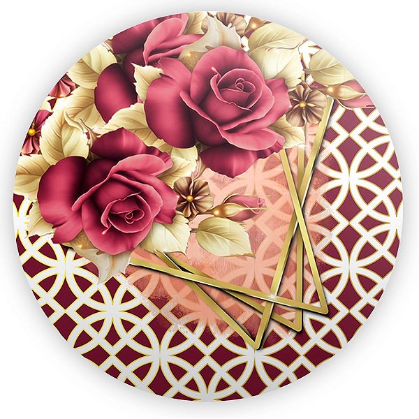 Painel Redondo - Marsala - Sublimado 3D