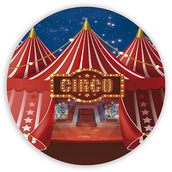 Painel Redondo - Circo - Sublimado 3D