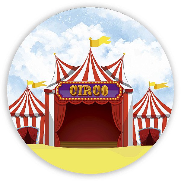 Painel Redondo - Circo - Sublimado 3D