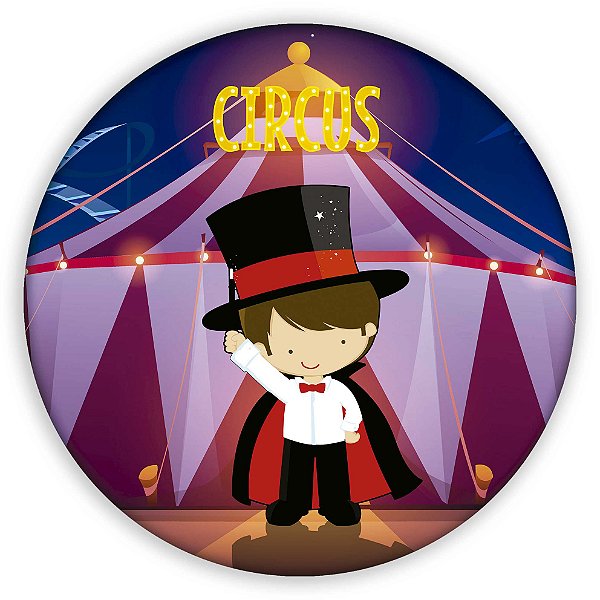 Painel Redondo - Circo - Sublimado 3D