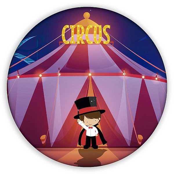 Painel Redondo - Circo - Sublimado 3D