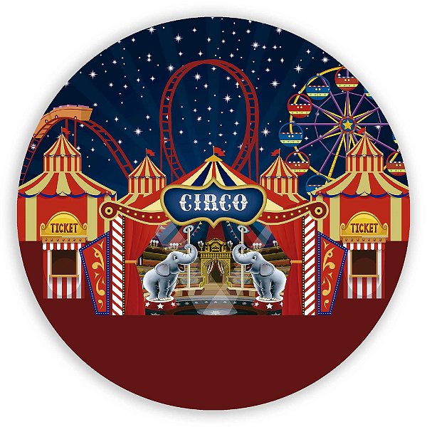Painel Redondo - Circo - Sublimado 3D
