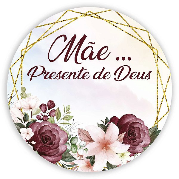 Painel Redondo - Dia das Mães - Sublimado 3D