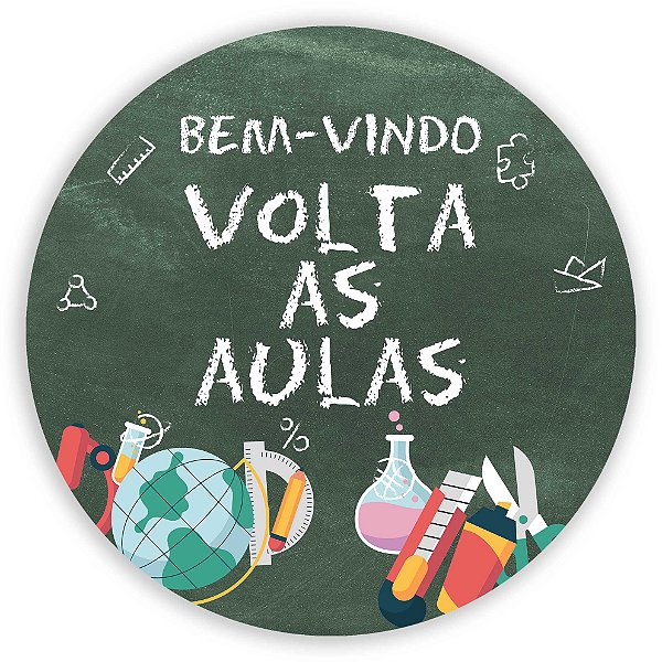 Painel Redondo - Volta as Aulas - Sublimado 3D