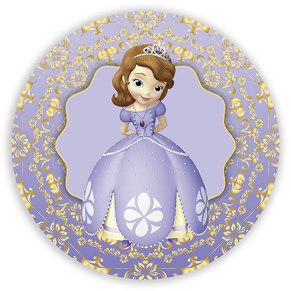 Painel Redondo - Princesa Sofia  - Sublimado 3D