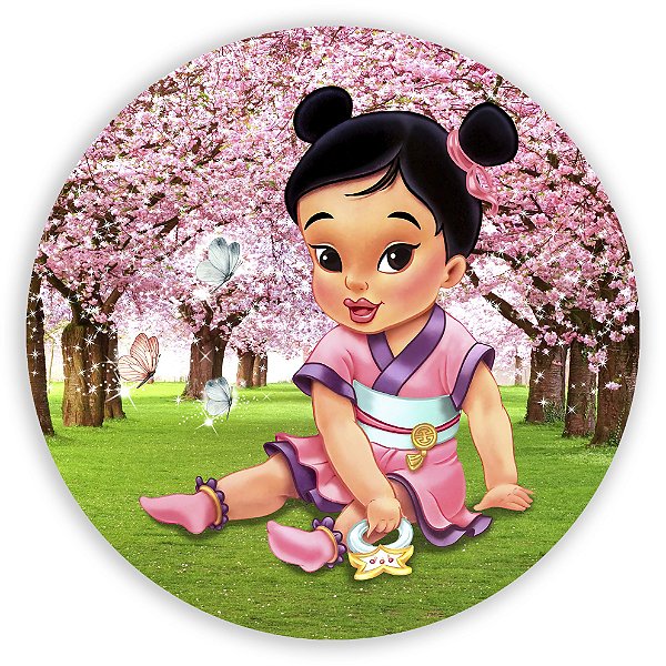 Painel Redondo - Mulan  - Sublimado 3D