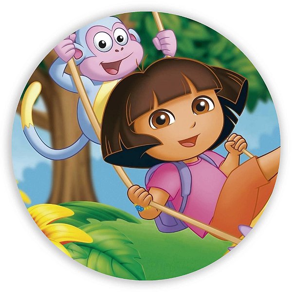 Painel Redondo - Dora Aventureira - Sublimado 3D