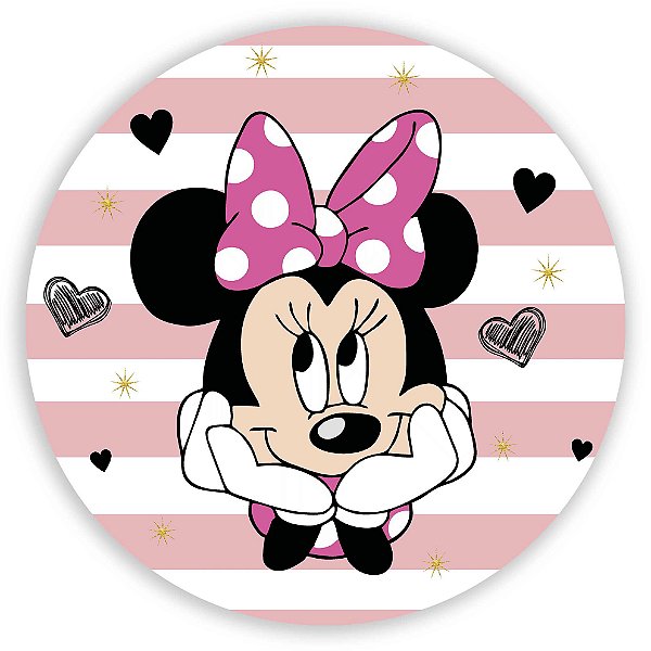Painel Redondo - Minnie - Sublimado 3D