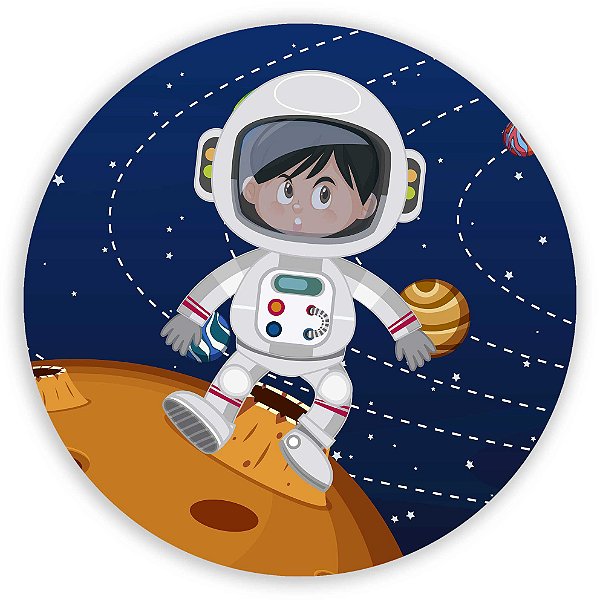 Painel Redondo - Astronauta - Sublimado 3D