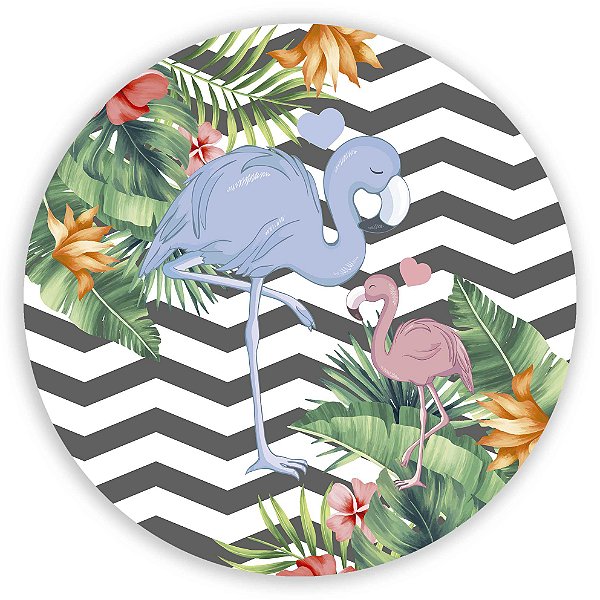 Painel Redondo - Flamingo - Sublimado 3D