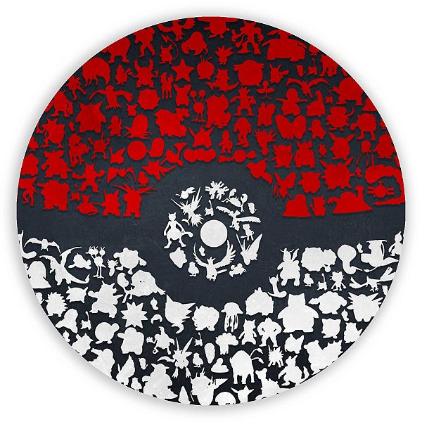 Painel Redondo - Pokemon Iniciais - Sublimado 3D