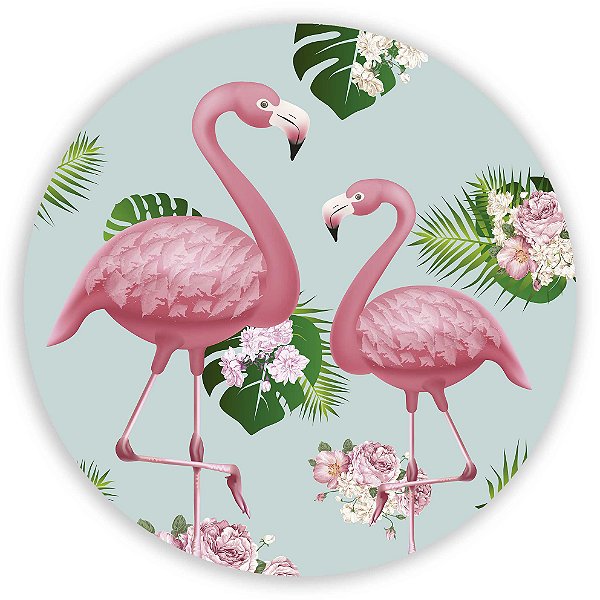 Painel Redondo - Flamingo - Sublimado 3D