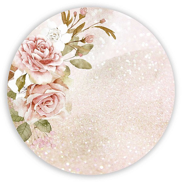 Painel Redondo - Floral - Sublimado 3D