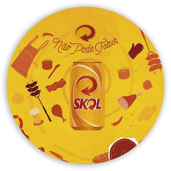 Painel Redondo - Skol - Sublimado 3D