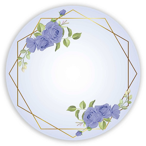 Painel Redondo - Floral Geometrico - Sublimado 3D