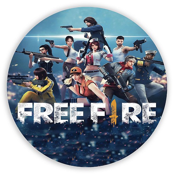 Painel Redondo - Free Fire  - Sublimado 3D