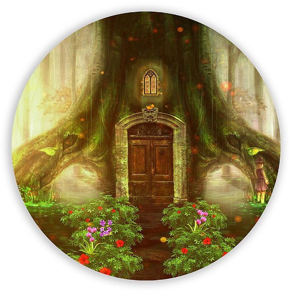 Painel Redondo - Floresta Encantada - Sublimado 3D
