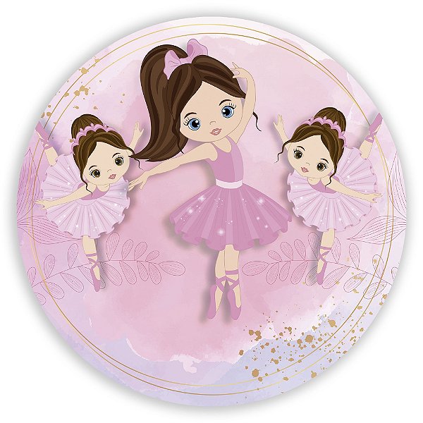 Painel Redondo - Bailarina  - Sublimado 3D