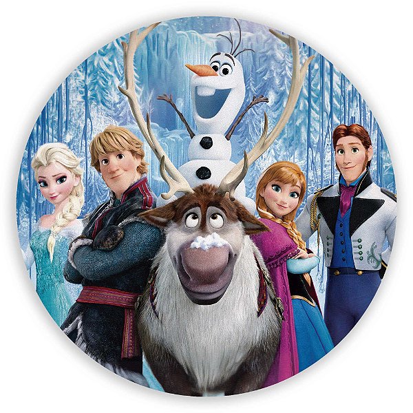 Painel Redondo - Frozen - Sublimado 3D