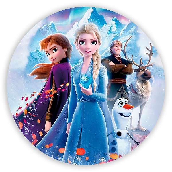 Painel Redondo - Frozen - Sublimado 3D